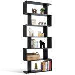 6-tier S-shaped Wooden Industrial Bookshelf - Sale , 59.95