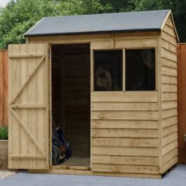 Hartwood 6' x 4' Overlap Pressure Treated Reverse Apex Shed - Cheap , 379