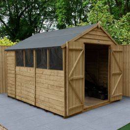 Hartwood 8' x 10' Double Door Overlap Pressure Treated Apex Workshop - Sale , 854