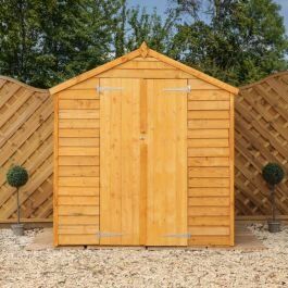 Adley 6' x 4' Windowless Double Door Overlap Apex Shed - Cheap , 324