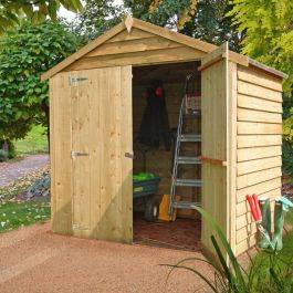 Loxley 4' x 6' Pressure Treated Overlap Apex Shed - Discount , 324